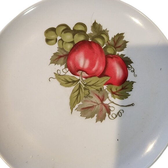Vintage Royalon Melmac Plates With Fruit Apple Design service for 8 - Picture 2 of 3